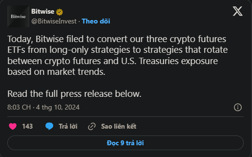 Sản Phẩm Bitcoin ETF Mới Từ Bitwise Gây Chú Ý